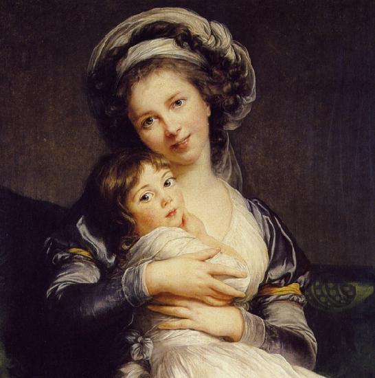 eisabeth Vige-Lebrun Turban with Her Child oil painting image